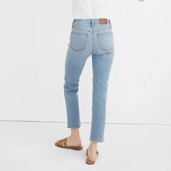 NEW Madewell Supersoft Stovepipe Jeans Plattwood, size 24 - Picture 4 of 16
